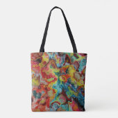 Gesmorste verf marmer tote bag (Achterkant)