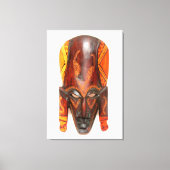 Gesneden Afrikaans masker verpakt canvas (Voorkant)