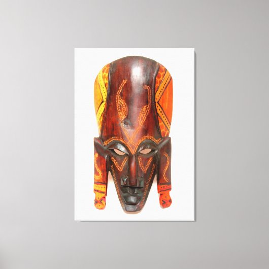 Gesneden Afrikaans masker verpakt canvas (Voorkant)
