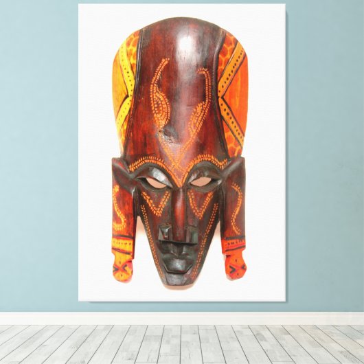 Gesneden Afrikaans masker verpakt canvas (Insitu (Houten vloer))