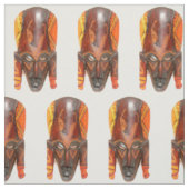 gesneden Afrikaanse maskers op wit Stof (Swatch)