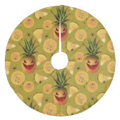 Gesneden ananas fleece kerstboom rok (Voorkant)