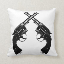 Gesneden Antiek revolvers // Pistolen in zwart