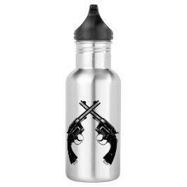 Gesneden Antiek revolvers // Pistolen in zwart Waterfles