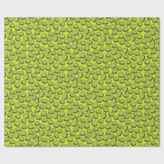 Gesneden augurken patroon cadeaupapier (Vlak)