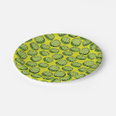 Gesneden augurken patroon papieren bordje (Gekanteld)