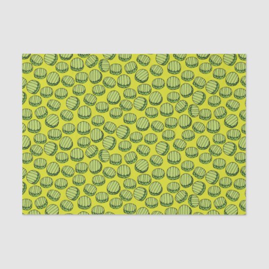 Gesneden augurken patroon tissuepapier (Voorkant)