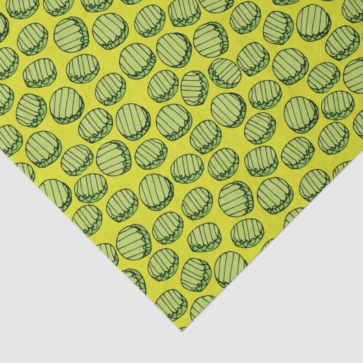 Gesneden augurken patroon tissuepapier (Detail)