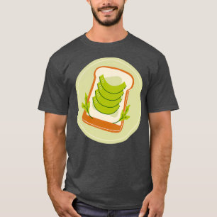 gesneden avocado-toast patroonverpakking t-shirt