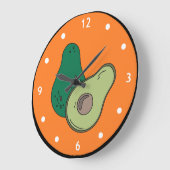 Gesneden avocado wandklok (Hoek)