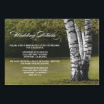 Gesneden berkenboom bruiloft receptie   hotel Kaar Kaart<br><div class="desc">Carved Birch Tree Wedding Reception   Hotel Kaarten - voeg deze detailkaarten toe om uw gasten te informeren over uw ontvangstlocatie,  de ontvangsttijdlijn en hotelinformatie om planning gemakkelijker te maken. Je kunt desgewenst meer informatie toevoegen door hierboven op Aanpassen te klikken. Bekijk het volledige bijpassende collectie in dit ontwerp hieronder.</div>