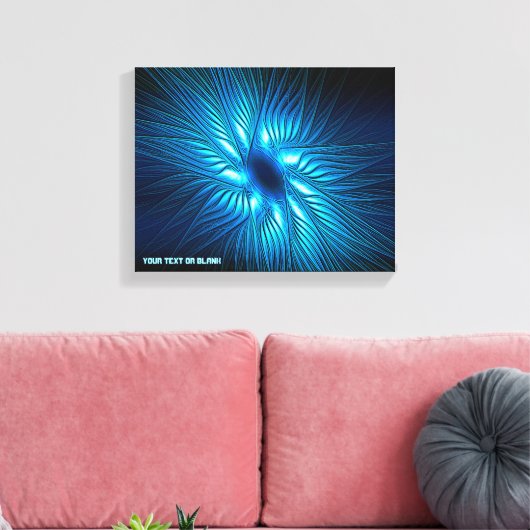 Gesneden Blauwe Star Canvas Print (Insitu (Woonkamer))
