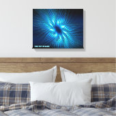 Gesneden Blauwe Star Canvas Print (Insitu (Slaapkamer))