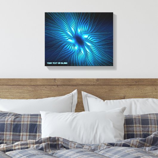 Gesneden Blauwe Star Canvas Print (Insitu (Slaapkamer))