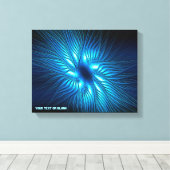 Gesneden Blauwe Star Canvas Print (Insitu (Houten vloer))