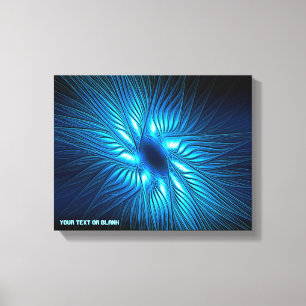 Gesneden Blauwe Star Canvas Print