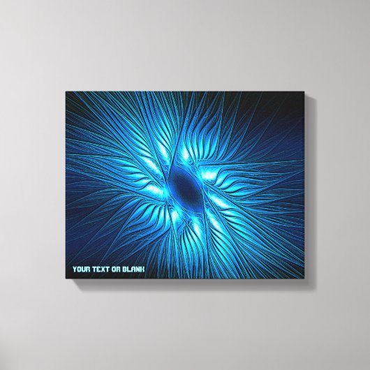 Gesneden Blauwe Star Canvas Print (Voorkant)