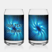 Gesneden Blauwe Star Canvas Print Blikvorm Glas (Voorkant)