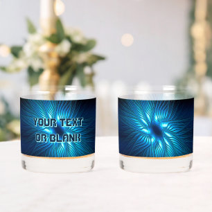Gesneden blauwe ster canvasprint whisky glas