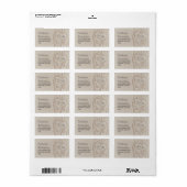 Gesneden boom bruiloft adresetiketten etiket (Full Sheet)