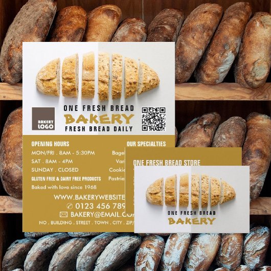 Gesneden brood, bakkerijen, bakkerijwinkel flyer