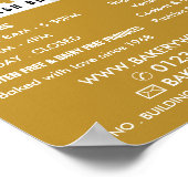 Gesneden brood, bakkers, bakkerij winkel advertent poster (Hoek)