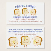 Gesneden broodboter bakken bakkerij visitekaartje (Voorkant /achterkant)