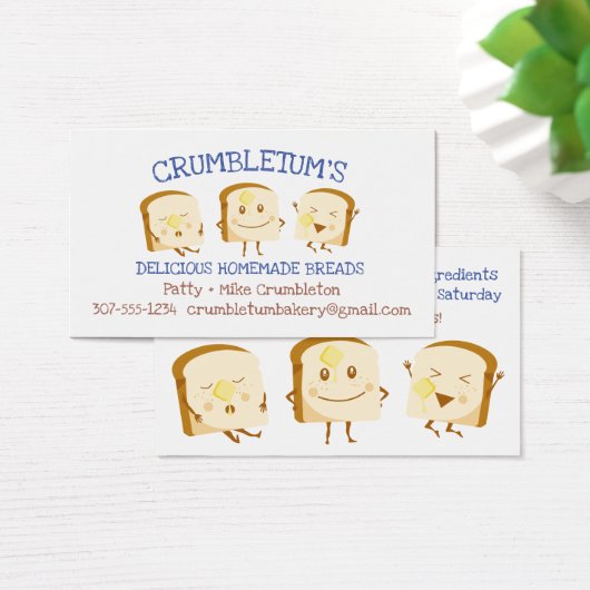 Gesneden broodboter bakken bakkerij visitekaartje (Bureau)