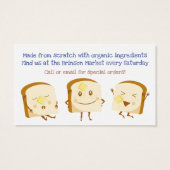 Gesneden broodboter bakken bakkerij visitekaartje (Achterkant)