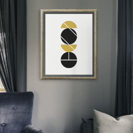 Gesneden cirkels canvas afdruk