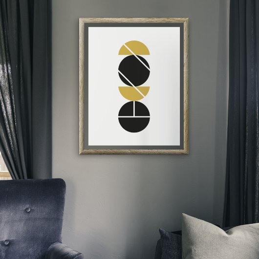 Gesneden cirkels canvas afdruk