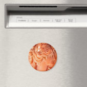 Gesneden Coral Cameo Portret  Sieraden Magneet (Insitu (Vaatwasser))