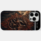 Gesneden draak op bergtop Case-Mate iPhone case (Achterkant (horizontaal))