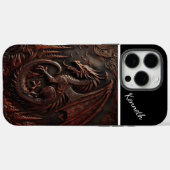 Gesneden Dragon Mountaintop Case-Mate iPhone Case (Achterkant (horizontaal))