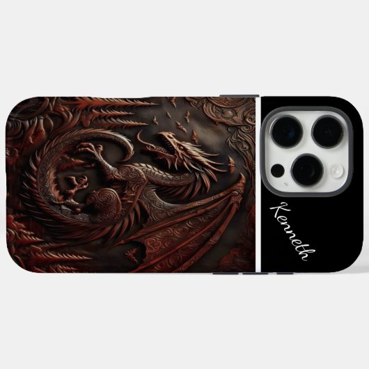 Gesneden Dragon Mountaintop Case-Mate iPhone Case (Achterkant (horizontaal))