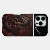 Gesneden Dragon Mountaintop iPhone Hoesje (Achterkant horizontaal)