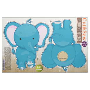 Gesneden en naaien: Blauwe olifant Stof