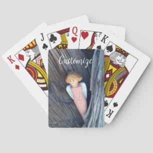 Gesneden engel in boom Thunder Cove Pokerkaarten