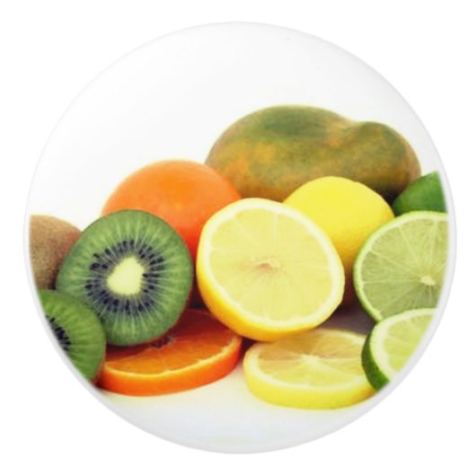GESNEDEN FRUIT KERAMISCHE KNOP (Voorkant)