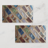 gesneden gekleurde mozaïekglas visitekaartje (Voorkant / Achterkant)