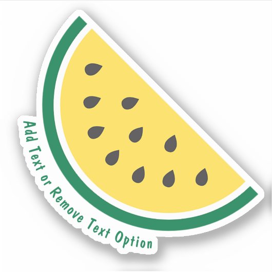 Gesneden gele watermeloen sticker (Voorkant)