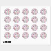  gesneden glas ronde sticker (Vel)