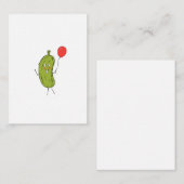 Gesneden groene augurk notitiekaartje (Voorkant / Achterkant)