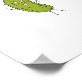 Gesneden groene augurk poster (Hoek)