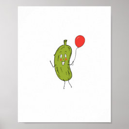 Gesneden groene augurk poster