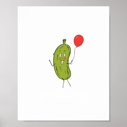 Gesneden groene augurk poster (Voorkant)