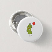 Gesneden groene augurk ronde button 3,2 cm (Voorkant /achterkant)
