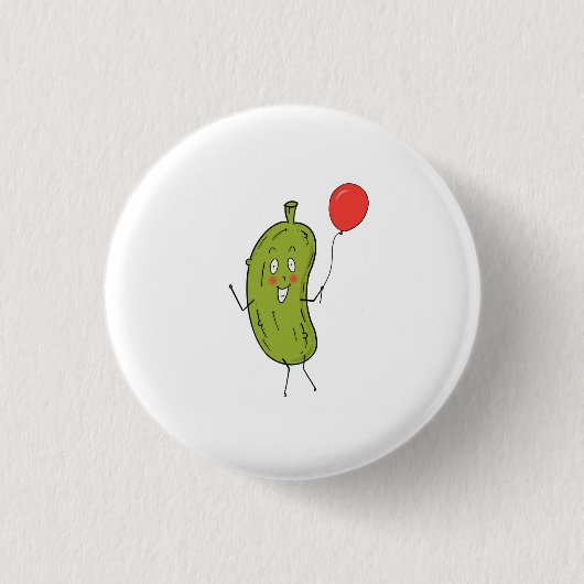 Gesneden groene augurk ronde button 3,2 cm (Voorkant)