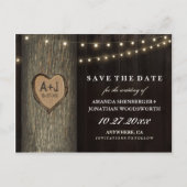 Gesneden Grootvader Eikenboom Save The Date Cards Aankondigingskaart (Voorkant)