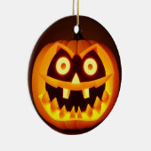 Gesneden Halloween pompoen Keramisch Ornament (Rechts)